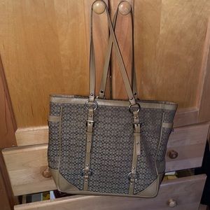 Tan Coach purse